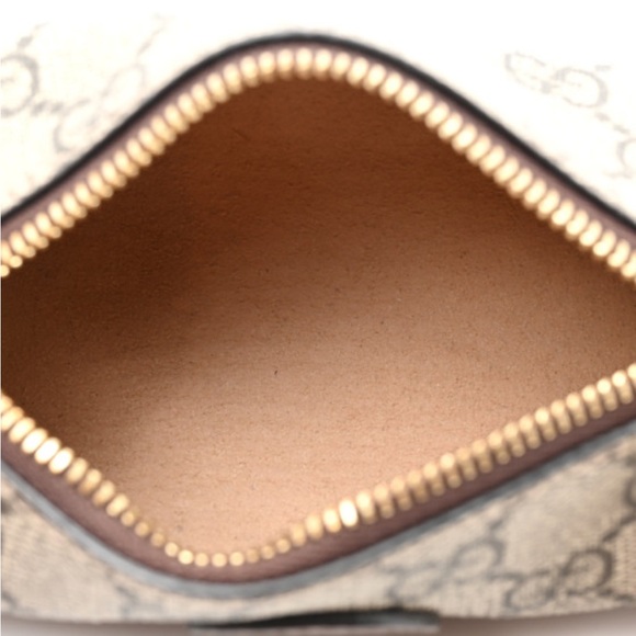 🍓GUCCI Strawberry GG Supreme Mini Barrel Bag Gold Chain Strap Strawberry Charm - Picture 6 of 8